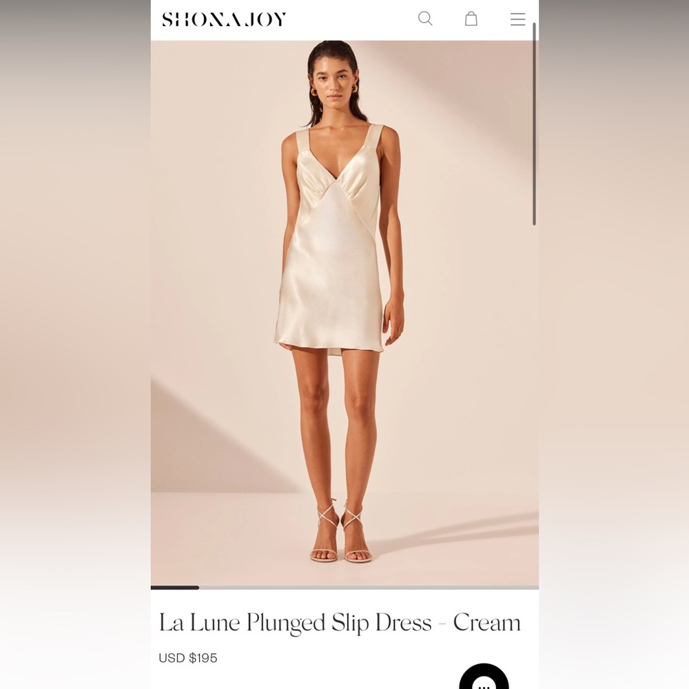 Shona Joy La Lune Plunge Satin Mini Dress